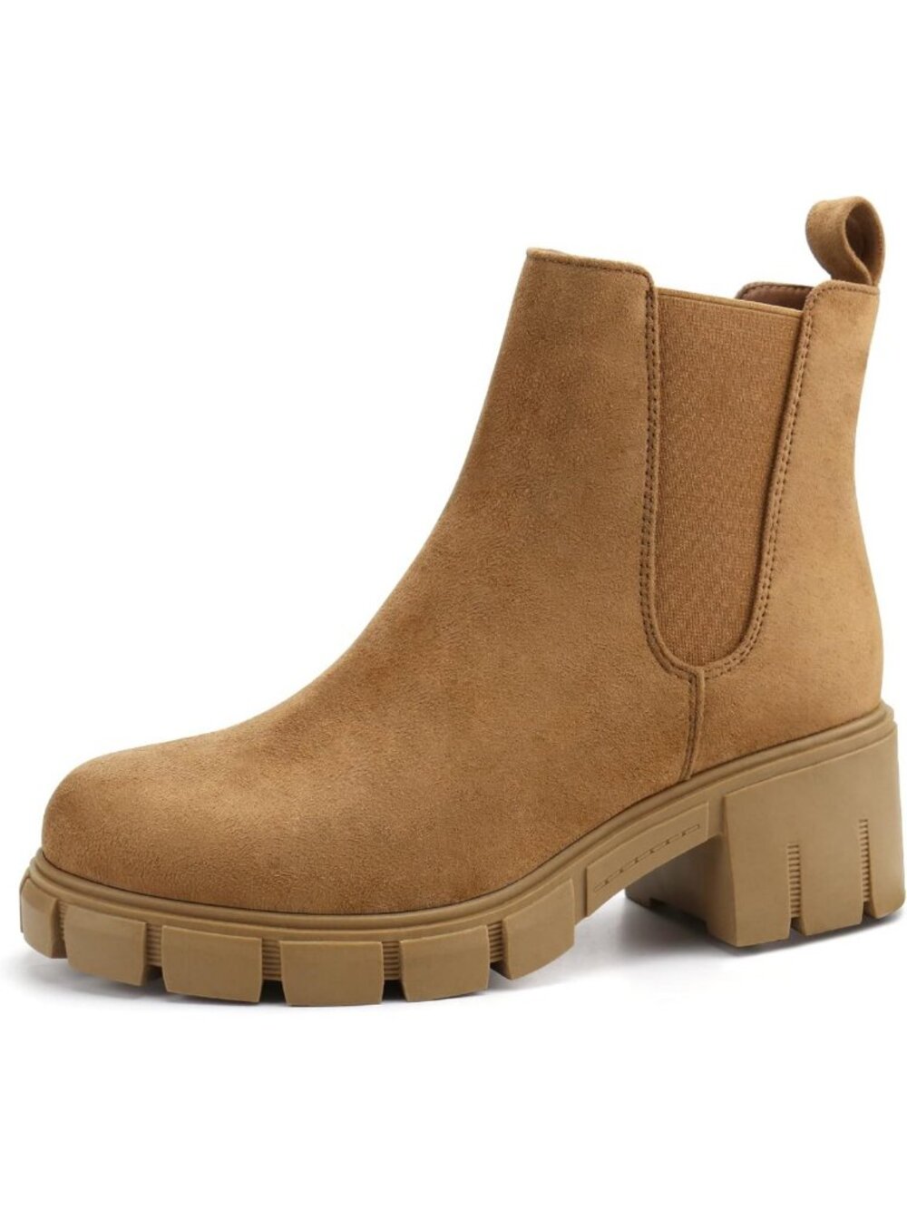 Stylish Women's Chunky Heel Platform Chelsea Ankle Boots - Trendy Footwear